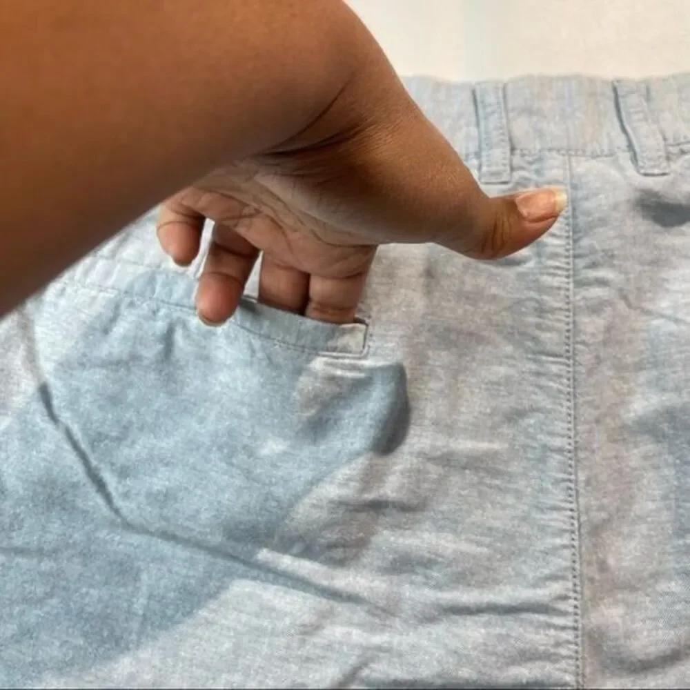 H&M LOGG Mens light blue Cotton chino shorts Sz 34